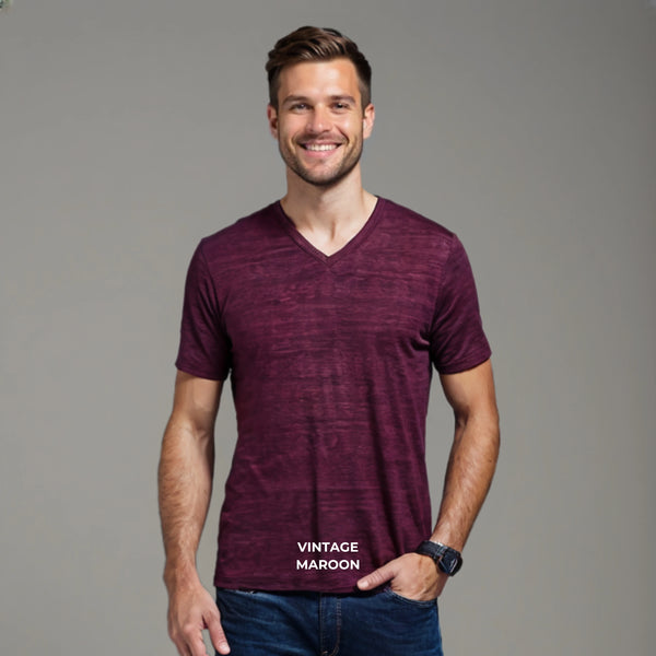 Triblend Male V-Neck T-Shirt