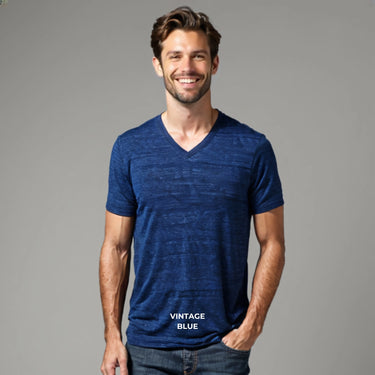 Triblend Male V-Neck T-Shirt