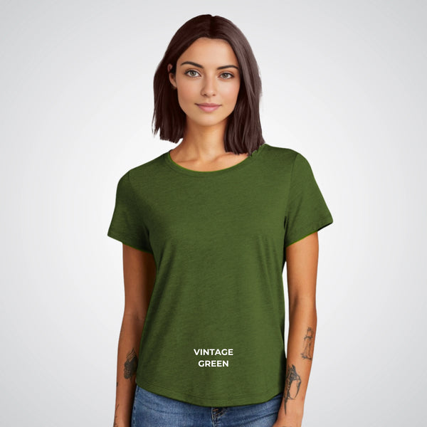 Triblend Women Round Neck T-Shirt