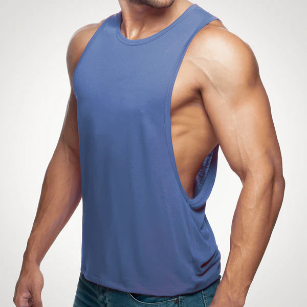 Premium Cotton Men Long Arm Hole Tank Top # 02