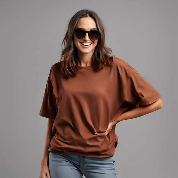 Oversized French Terry T-Shirt for Women