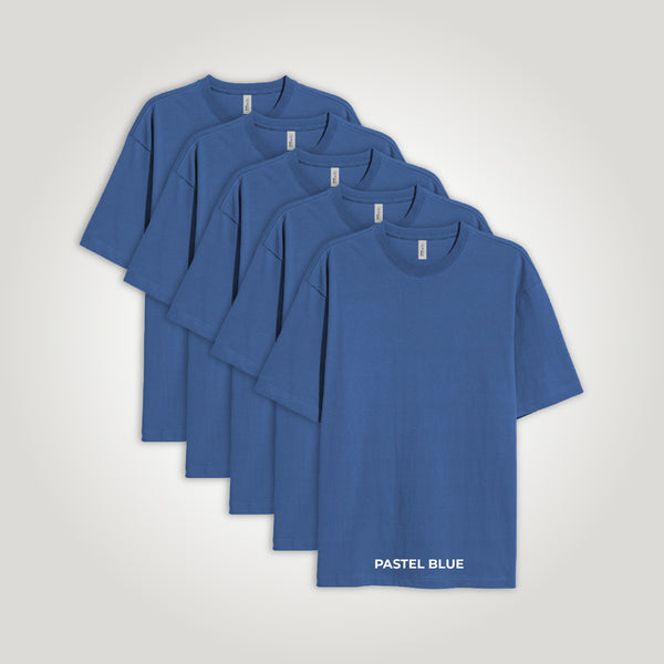 Premium Cotton Oversized T-Shirts (Pack of 5)
